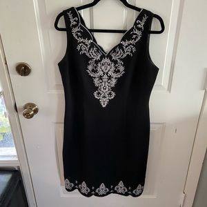 S.L. Fashions, black dress size 12